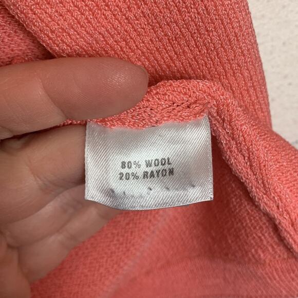 St John sport womens p small pink wool knit zip up braided sweater barbie vintag - Picture 8 of 13